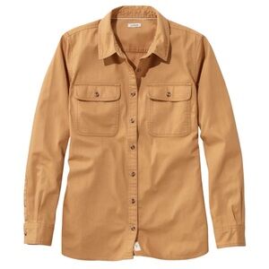 L.L. BEAN Heritage Washed Denim Cotton Shirt in Barley Size Large